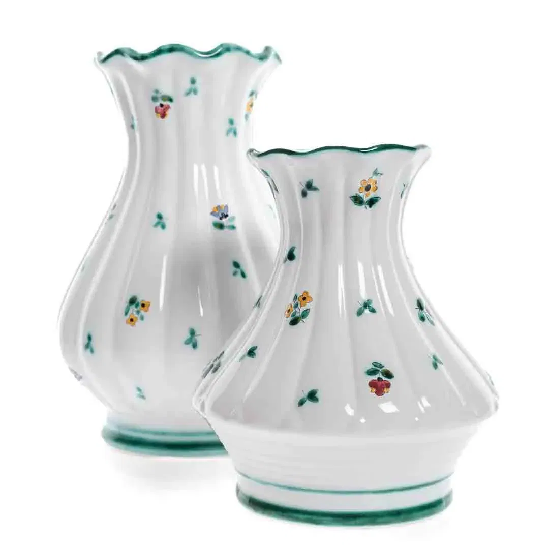  Gmundner Keramik 2 Vasen mit Streublumenmuster - Bild 4