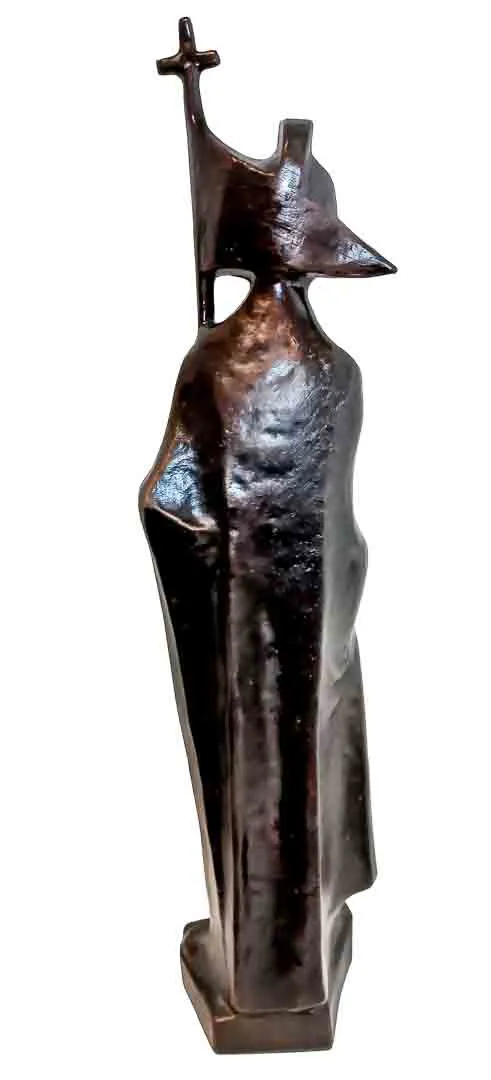 Repräsentative Statue „Heiliger Florian“ – Massiver Bronzeguss – Bild 3