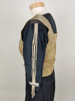 Trachtenkleid 3tlg., schwarz/braun mit Dekor, Größe S - Bild 5