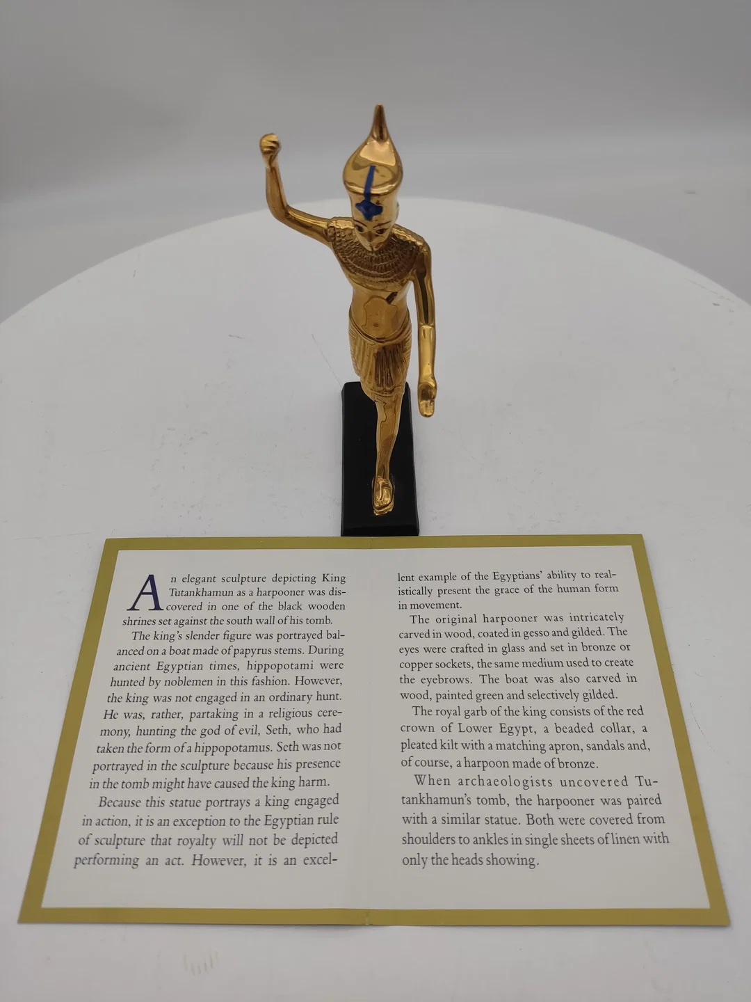 Goldene Harpooner Porzellan & Zertifikat von Franklin Mint | Mit abgebrochenen Speer – Bild 11