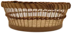 Runder Brotkorb, Dekokorb aus Bambus und Rattan, 24 cm – Vorschau 2