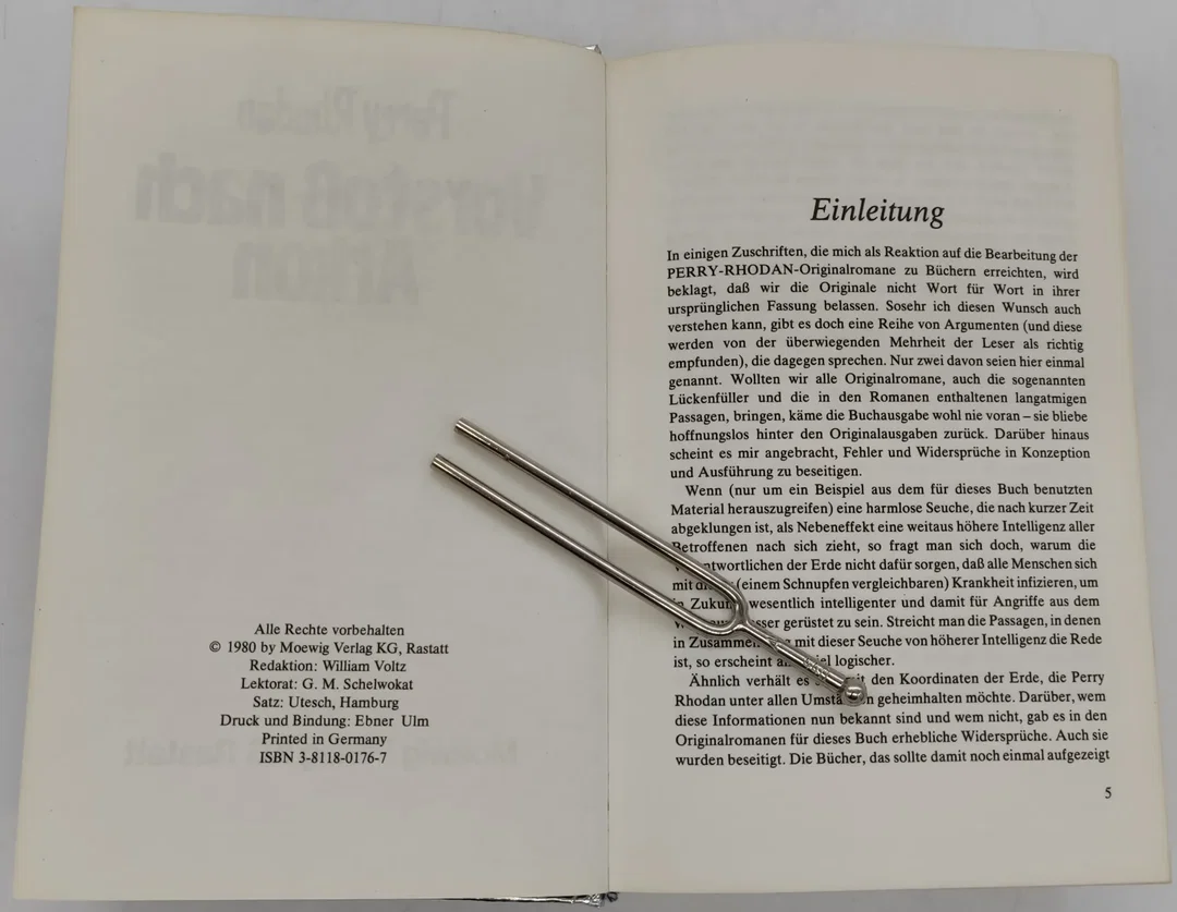 Buch Moewig Perry Rhodan "Vorstoß nach Arkon" Silberband 5 mit 3D Logo von 1980 – Bild 6
