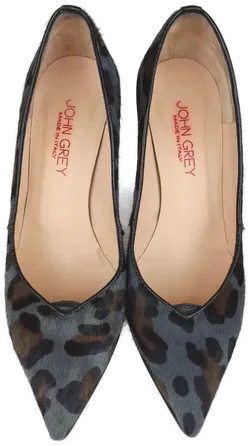 John Grey Damen Pumps Kunstfell, Animal Print - Größe 37,5 - Bild 3