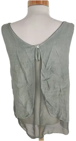 Top mit Rundhalsausschnitt, grün, Größe 36 (geschätzt) - Bild 5