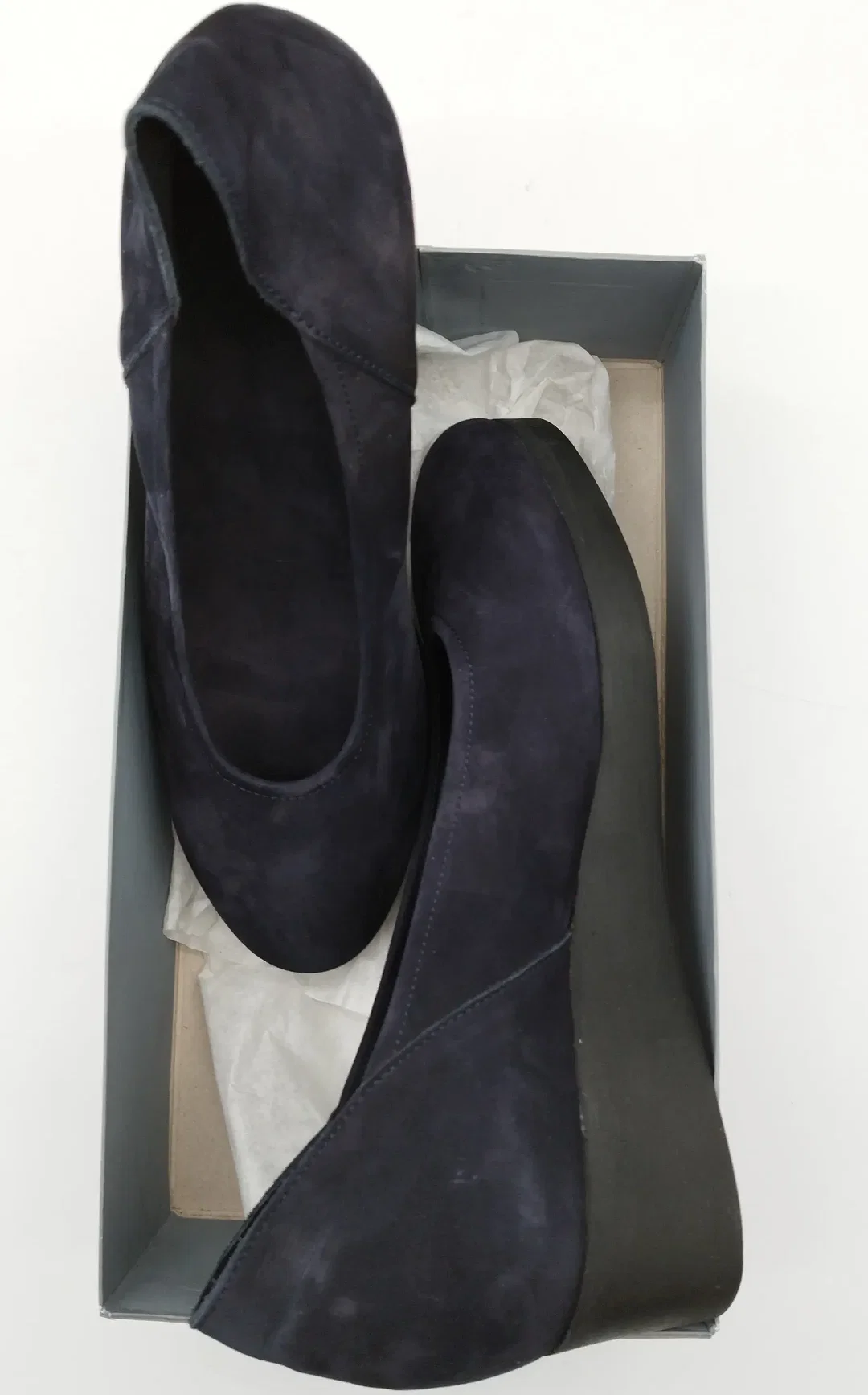 Arche Pumps Keilabsatz Leder Gr.41 Nachtblau | Business & Party – Bild 2