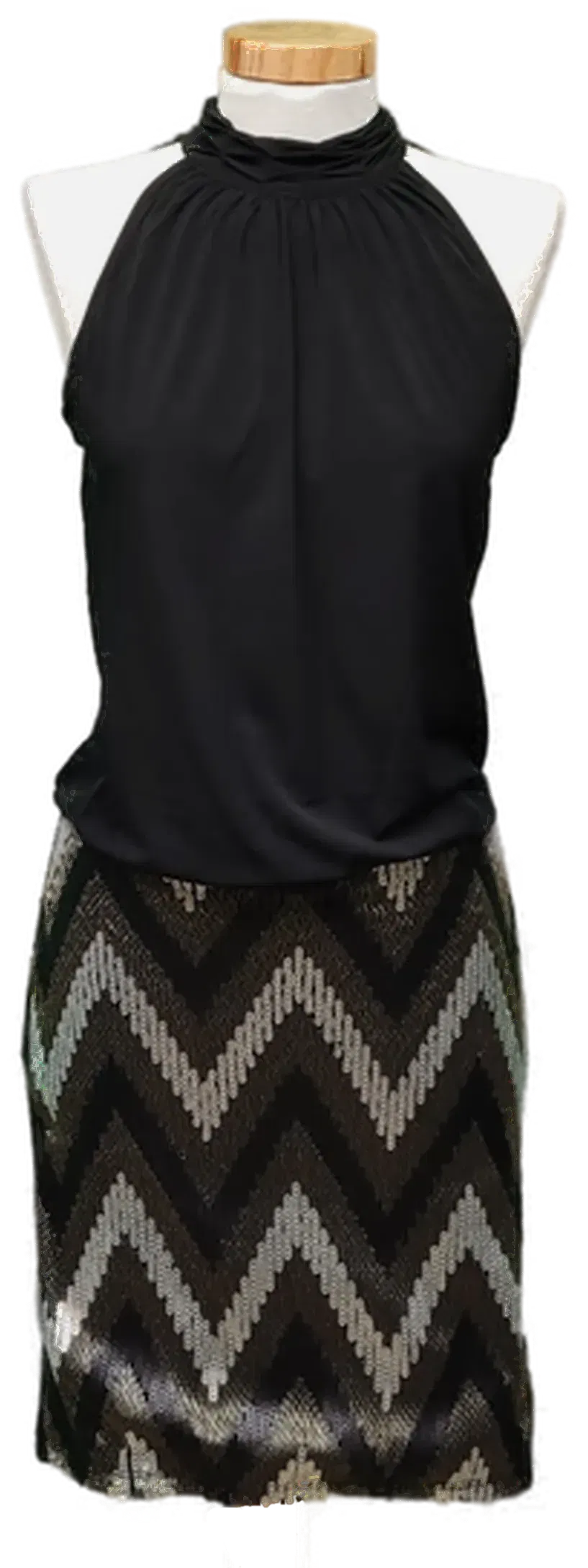 Only Damen Minikleid schwarz mit Pailletten Gr. XS - Bild 4