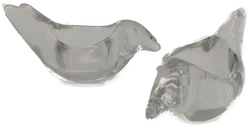 Kerzen- Teelichthalter 2 Stück Vogel Glas - Bild 2