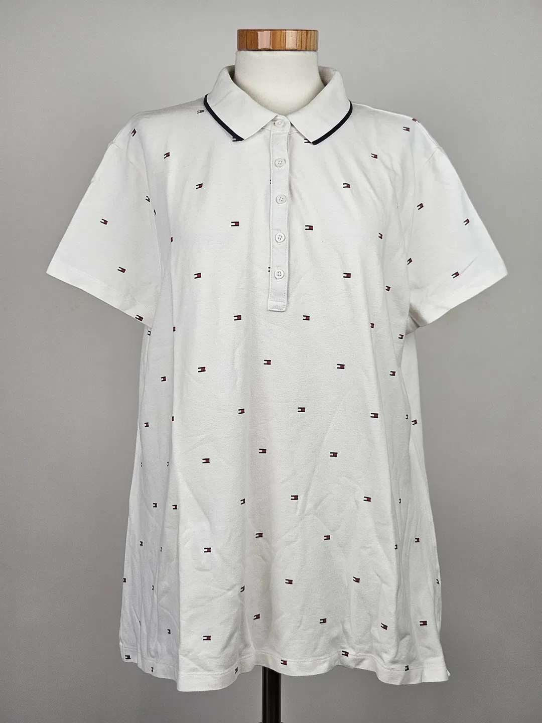 TOMMY HILFIGER Damen Poloshirt, weiß - Gr. XXL  - Bild 1