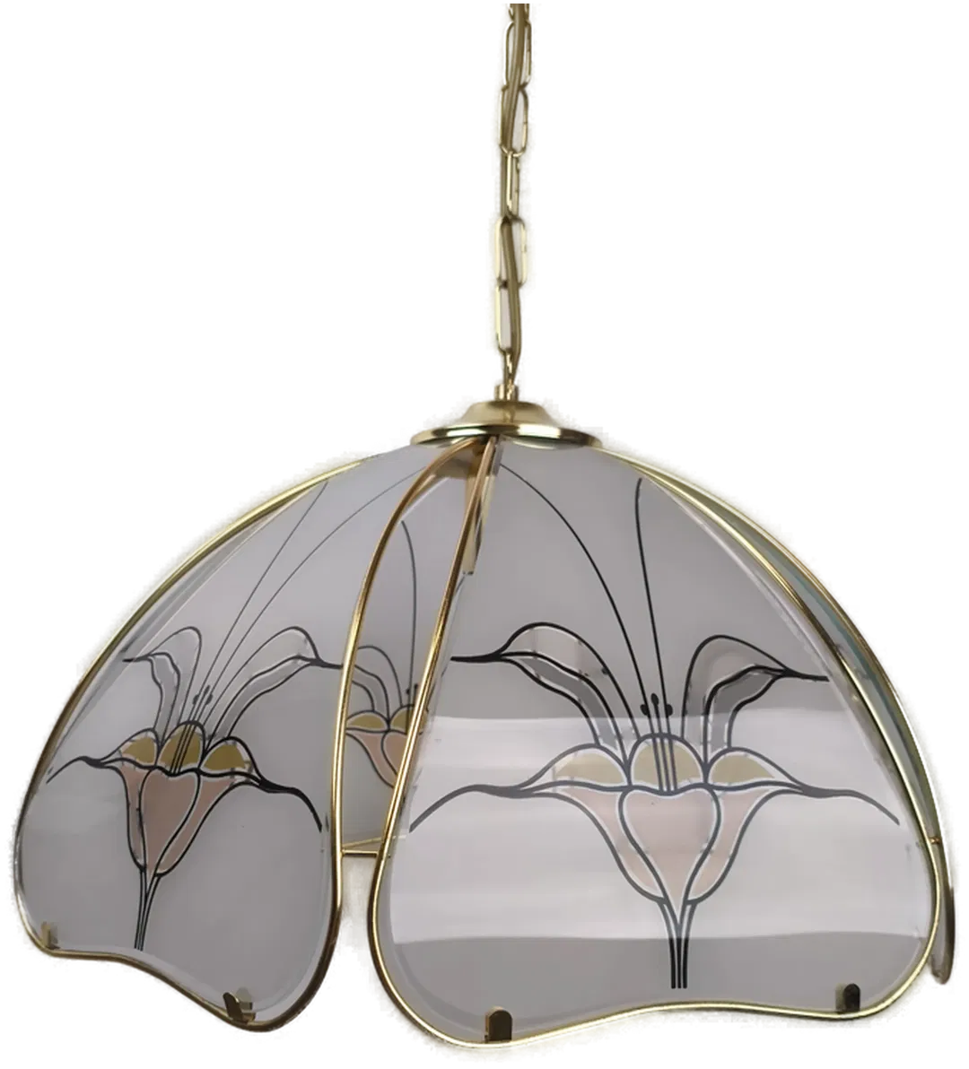 Deckenlampe Glas/ Messing - Bild 4