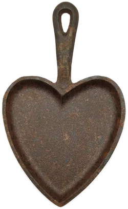 Metall-Pfanne in Herz-Form - 22x13cm - Bild 1