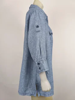 Bonita, Hemdbluse Damen, Gr. 48, Leinen – Vorschau 4