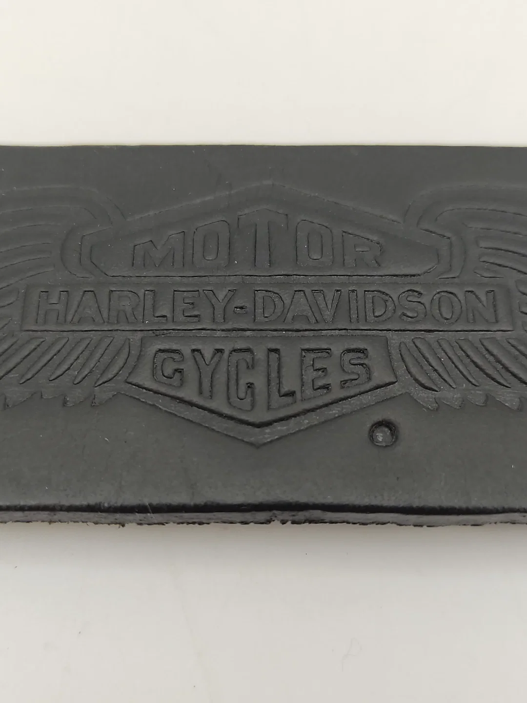 Originale Vintage Harley-Davidson Gürtelschnalle (1988), Model "Sunburst Double Eagle & Bar & Shield", mit geprägtem Leder-Gürtel Länge 85cm, Sammlerstück!! – Bild 11