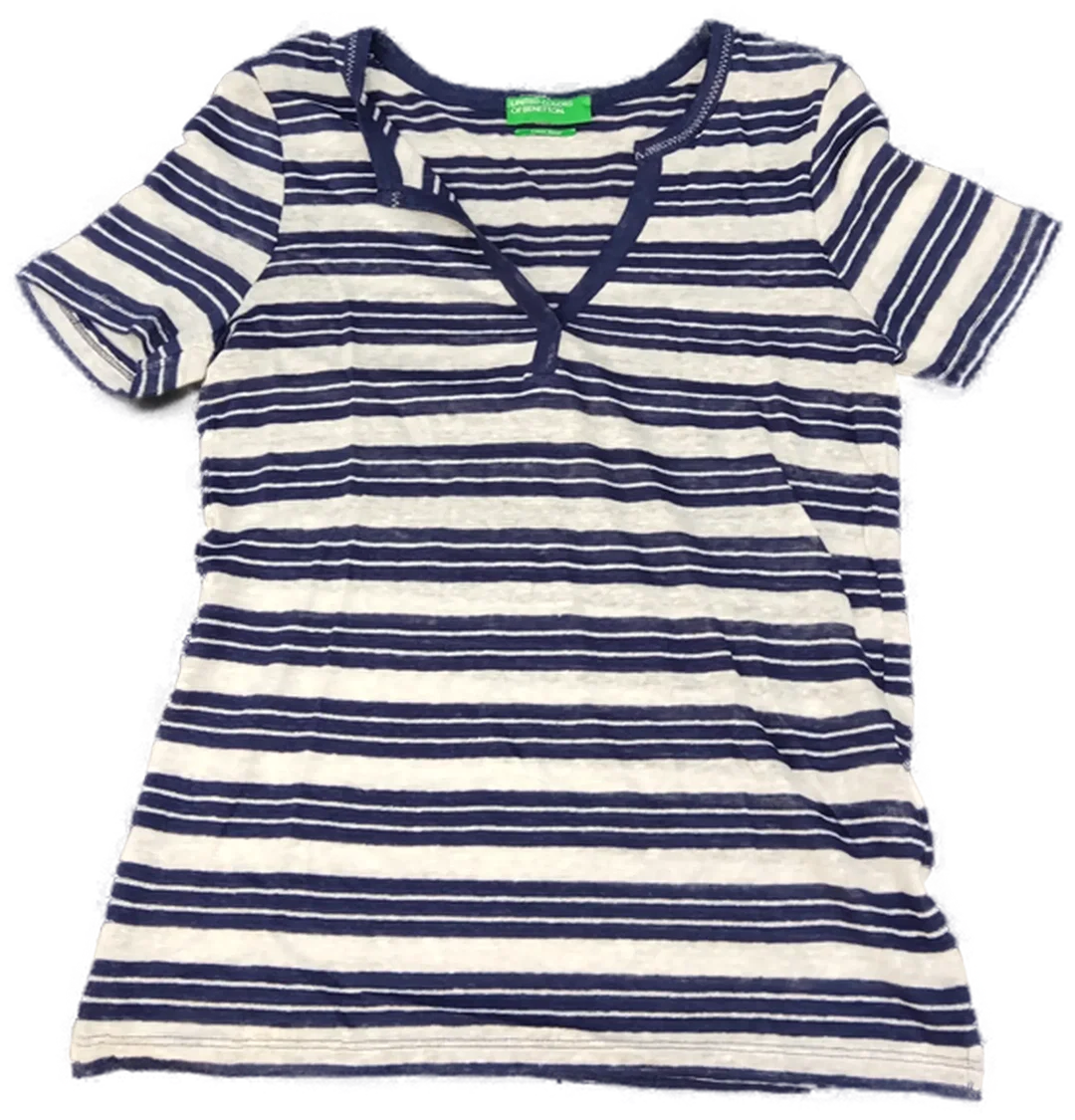 United Colors of Benetton Kindershirt blau/weiß Gr. XS/ECH - Bild 1