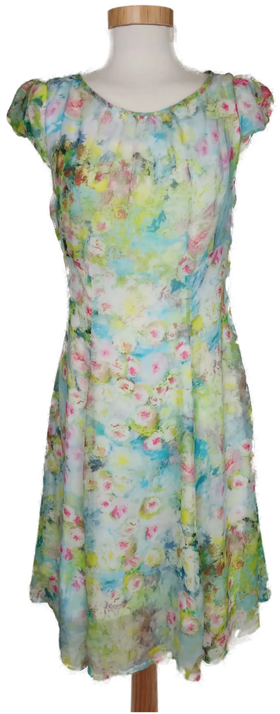 Orsay Damen Kleid grün/blau/rosa geblümt - S/36 - Bild 1