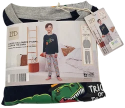 L&D Kinder-Halloween-Pyjama Glow in the Dark #5, blau - Gr- 122/128 – Vorschau 1
