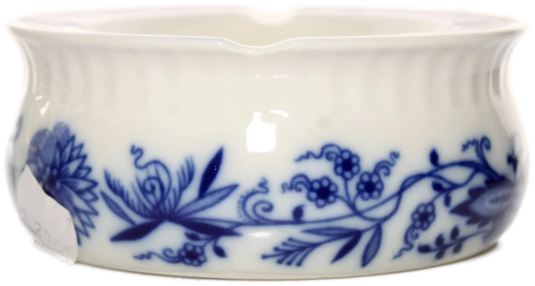Zwiebelmuster Porzellan Aschenbecher – Made in Czechoslovakia, Blau-Weiß Dekor – Bild 2
