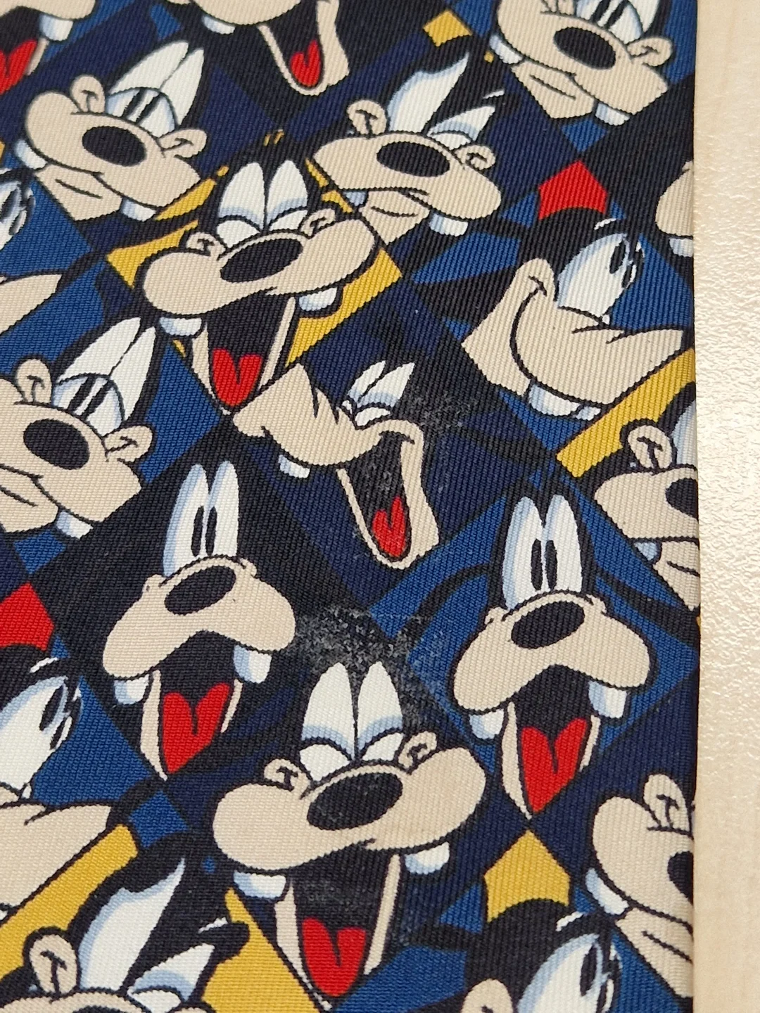 Vintage Disney Goofy Seidenkrawatte, blau - Handmade in Italy – Bild 4