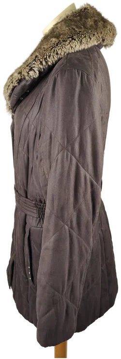 Damen-Winterjacke Gerry Weber | Dunkelbraun mit Fellkragen – Vorschau 2