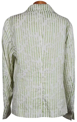 Delmod Vintage Damen Blazer, weiß/grün - Gr. XL  - Bild 3