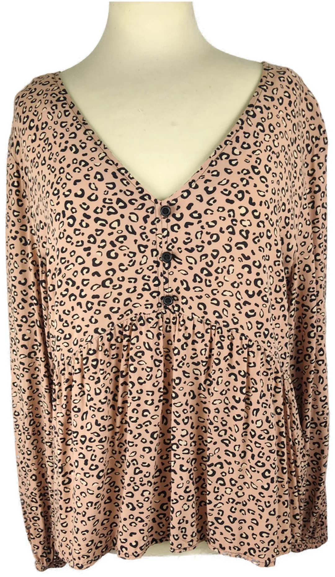 Damen-Shirt Clockhouse Viskose Gr.44 Animal Print | Sommer-Statement - Bild 4