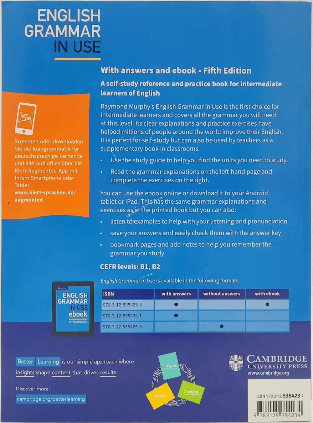 Buch "Cambridge - English Grammar in Use (CEFR Levels: B1, B2)" von Raymond Murphy – Bild 2