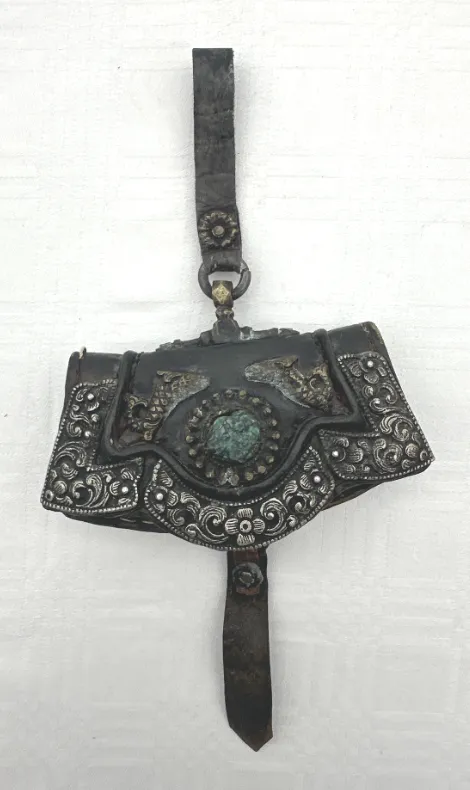Anitke Tibet-Leder Gürteltasche Geldbörse  - Bild 1