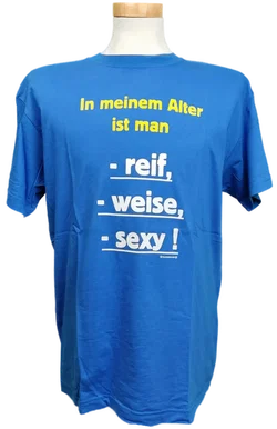 Sprüche Herrenshirt blau Gr. L