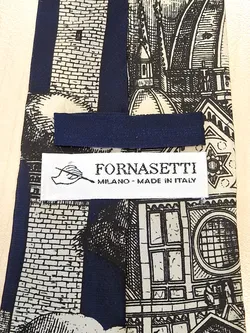 Luxus Vintage Fornasetti Milano Seidenkrawatte 