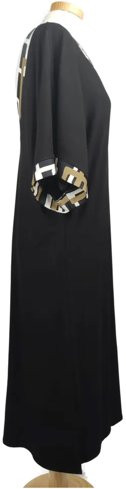 Renate Male Damenkleid midi schwarz mit V-Ausschnitt- M/38 - Bild 3