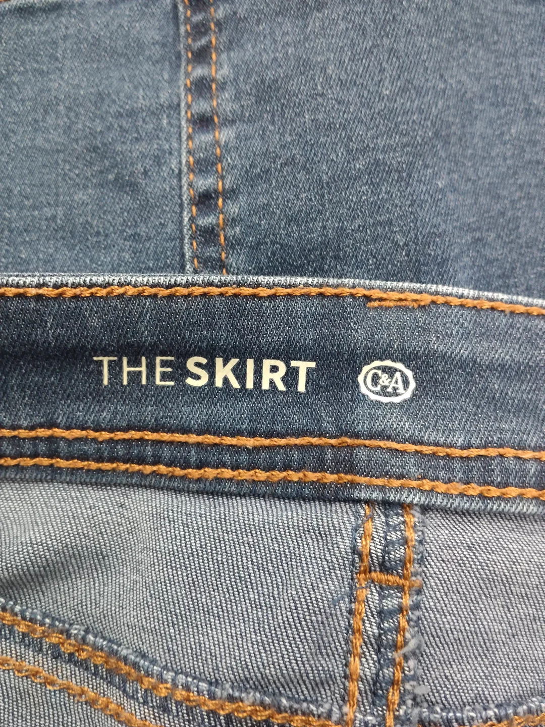 Damenrock C&A Jeansblau Größe 36 | Retro-Charme – Bild 3