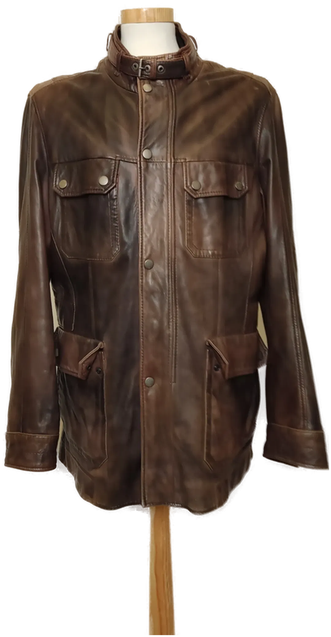 Boss Herren Lederjacke braun Gr. 52 - Bild 4