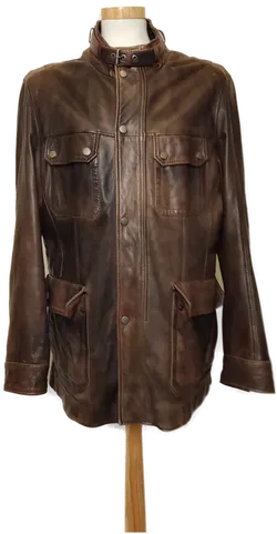Boss Herren Lederjacke braun Gr. 52 - Bild 1