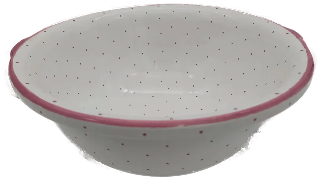 Gmundner Keramik Schüssel rosa Tupfen Durchmesser: 27 cm - Bild 1