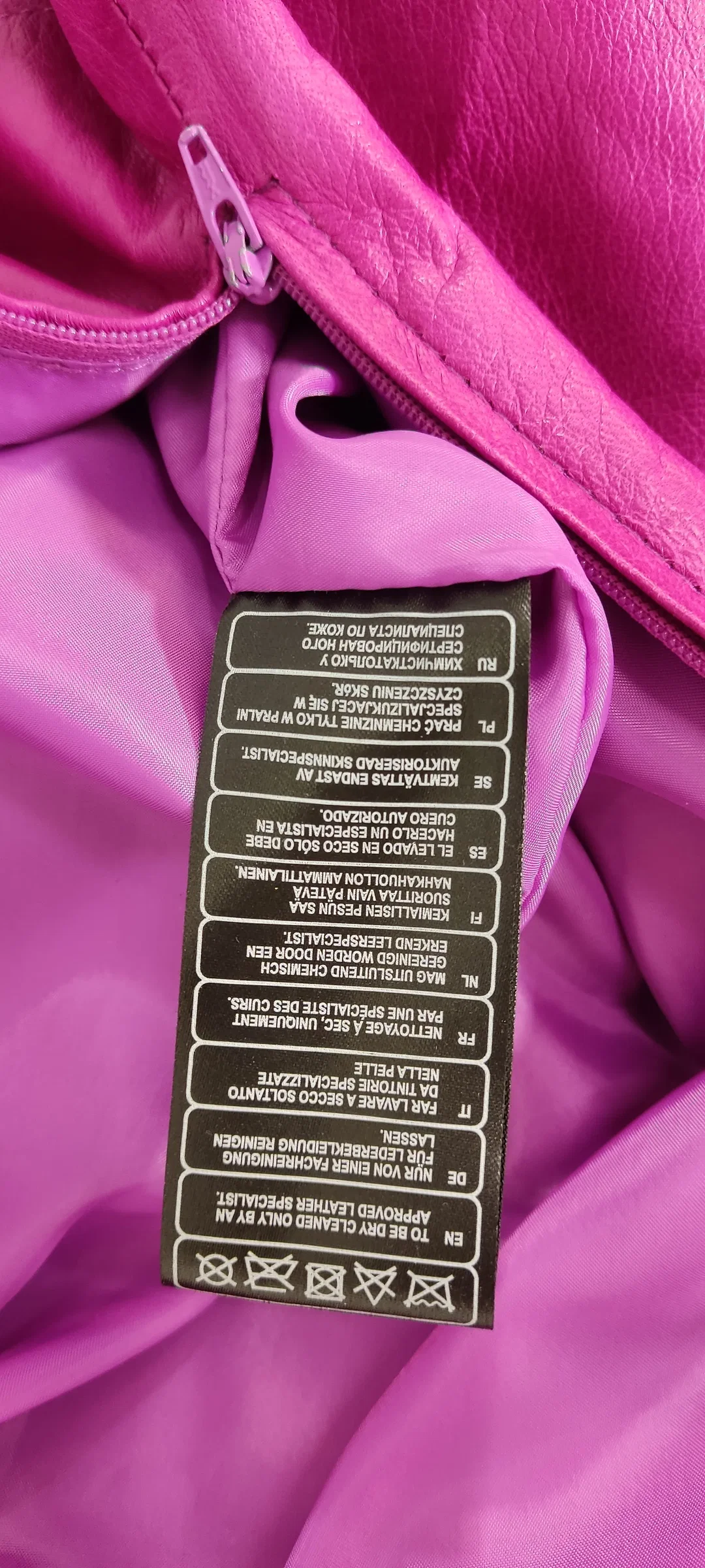 Cigno Nero Damen Zweiteiler Kleid mit Jacke aus Leder in pink Gr.36 – Bild 12