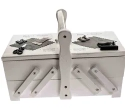 Nähkästchen Weiß mit Verzierungen - Bild 4