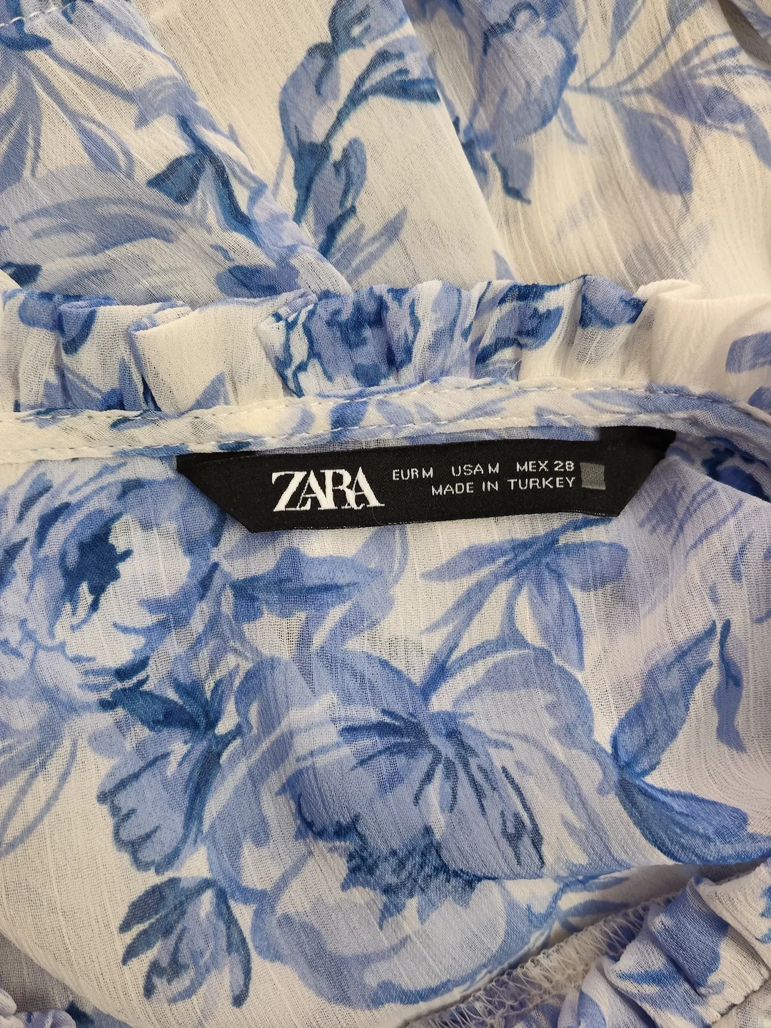 Zara Bluse Geblümt Polyester | Jeans-Begleiter – Bild 5