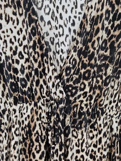 ZARA Damen Maxikleid mit Animal Print, braun - Gr. L – Vorschau 3