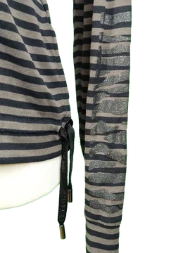 Marc Cain Sports Damenshirt gestreift grau/schwarz Gr. S - Bild 3