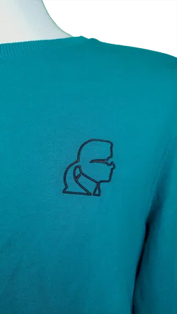 Karl Lagerfeld Herren Sweater petrol in Gr. L - Bild 3
