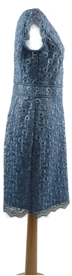 Kleid mit Spitze Hellblau  - Bild 4