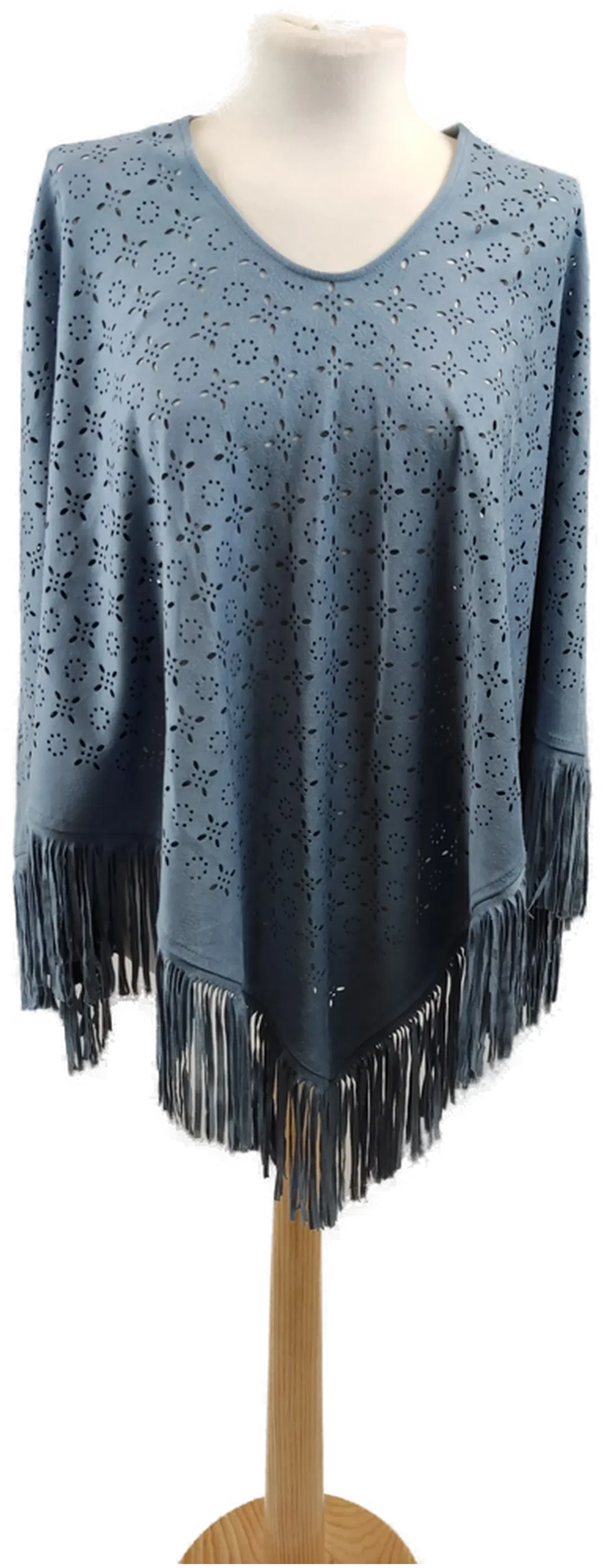 Poncho in Blau  - Bild 1