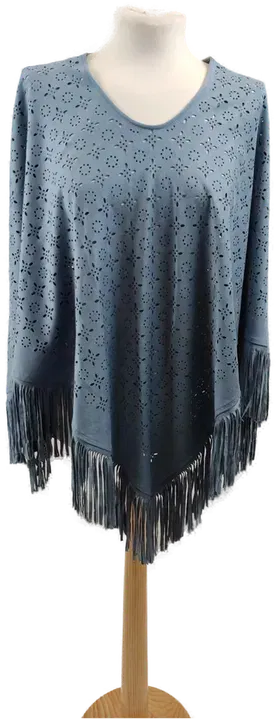 Poncho in Blau  - Bild 1