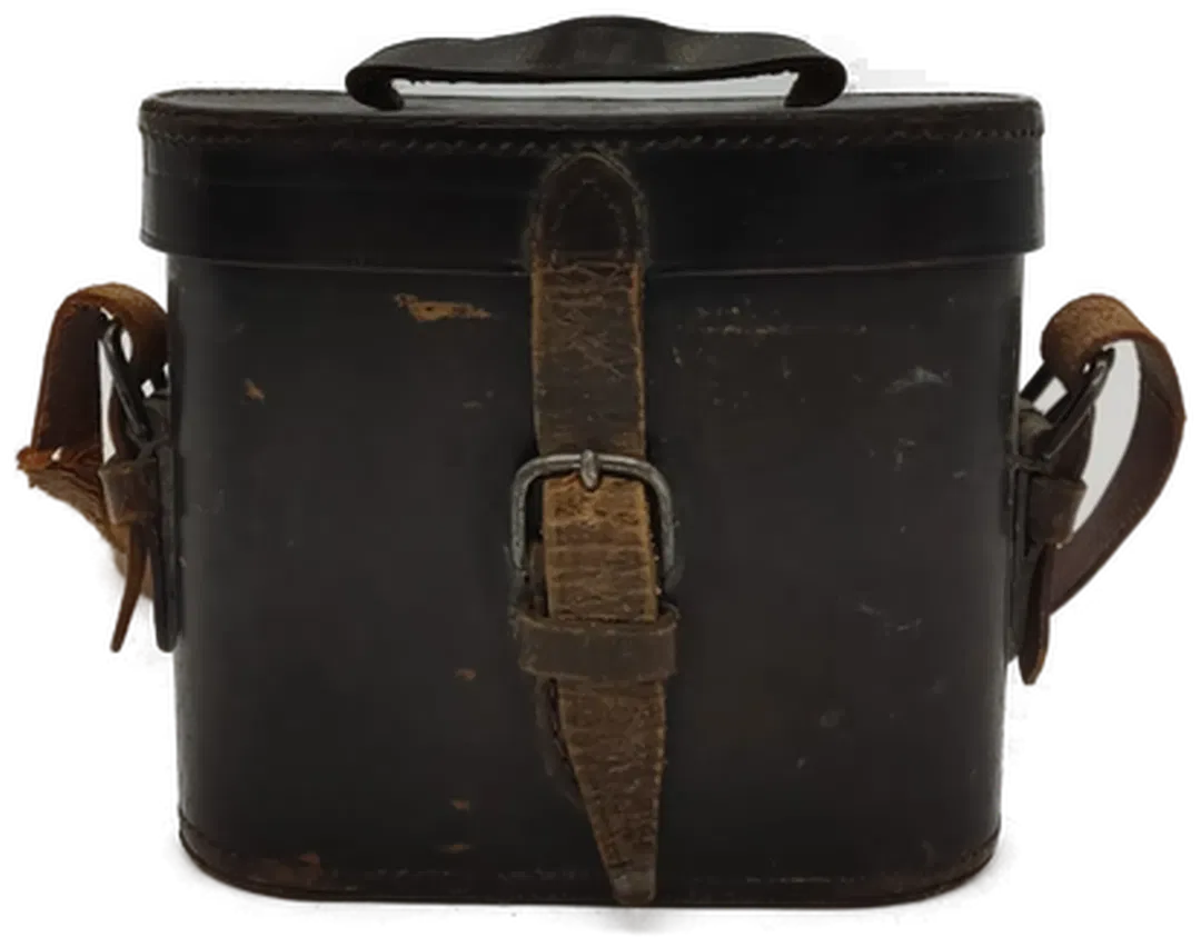 Altes Fernglas mit Ledertasche und Riemen - Bild 2