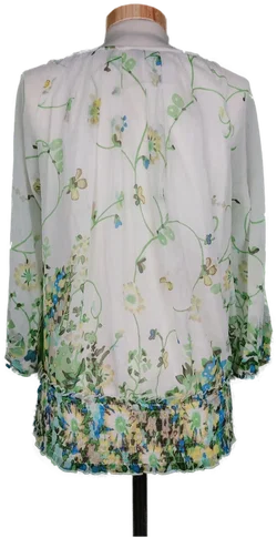 Vero Moda Damen Bluse weiß/grün geblümt - M/38 - Bild 2