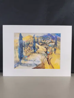 Dekorativer Kunstdruck im Passepartout, Motiv von Wilhelm Fikisz