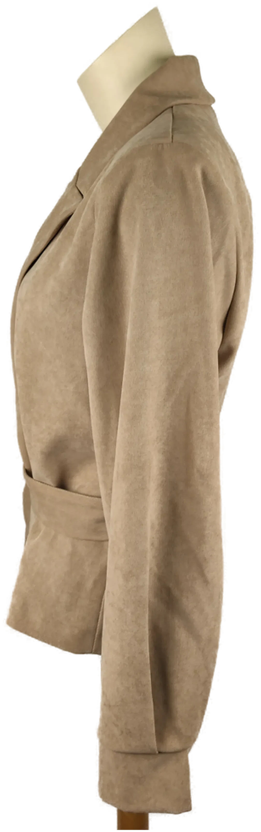 Damenjacke Sa. Hara in Beige mit Bindegürtel | Zeitloser Stil – Bild 2