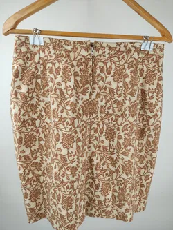 Hirsch Damen Midi Rock hell und dunkelbraun L/40 - Bild 2