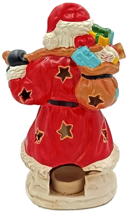  Keramik Weihnachtsmann mit Teelichthalter/Kerzenhalter - Bild 3