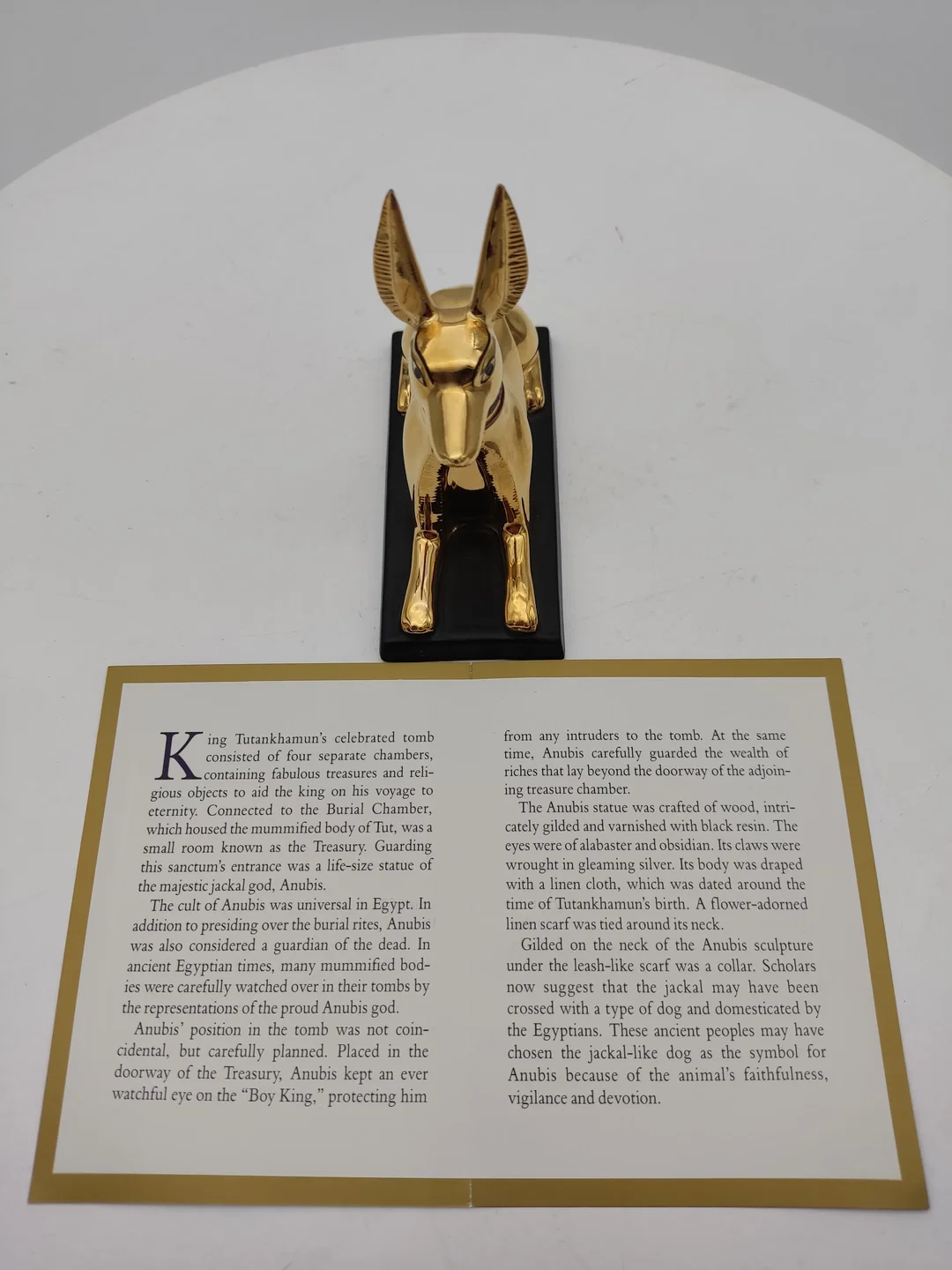 Anubis 'The jackal god' Porzellan & Zertifikat von Franklin Mint | Limitierte Rarität – Bild 9