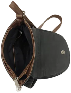 Canvas Damen Hand- Umhängetasche braun  - Bild 4